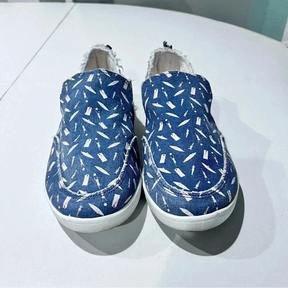 Vionic beach fun in the sun malibu slip on cloth flats athletic womens 9.5‎ - Picture 1 of 7